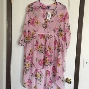 Torrid purple floral shirt